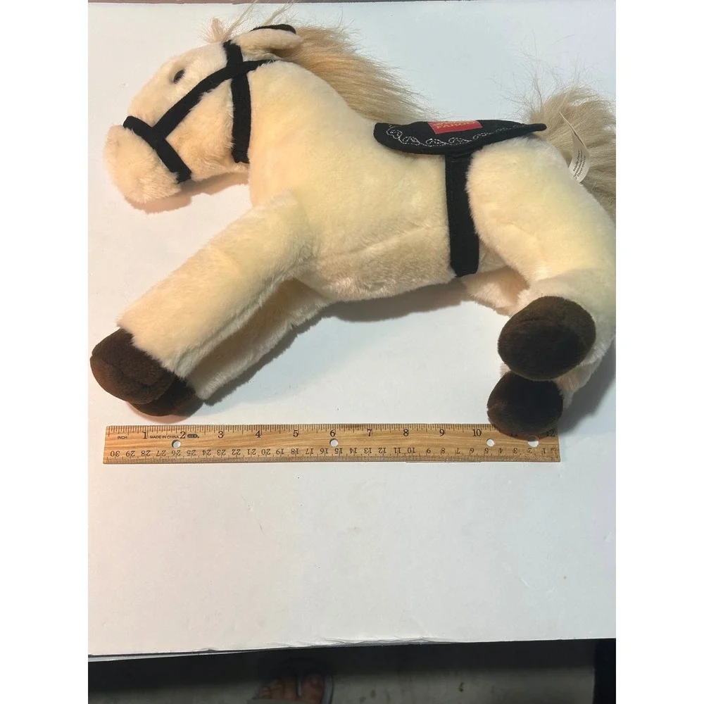 Wells Fargo Legendary Pony El Toro 2014 Stuffed Animal Plush Cream Horse
